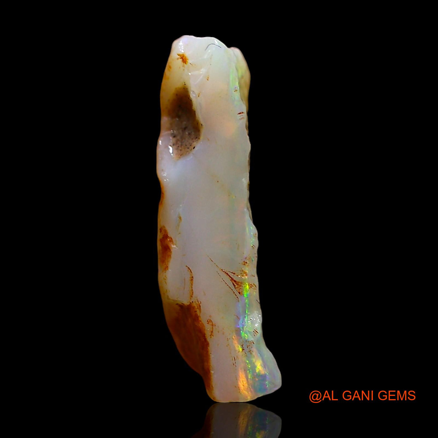 Natural Untreated Fire Opal Loose Gemstone Fancy Rough From Australia 4.00 Cts 18x12x4 mm RD-444