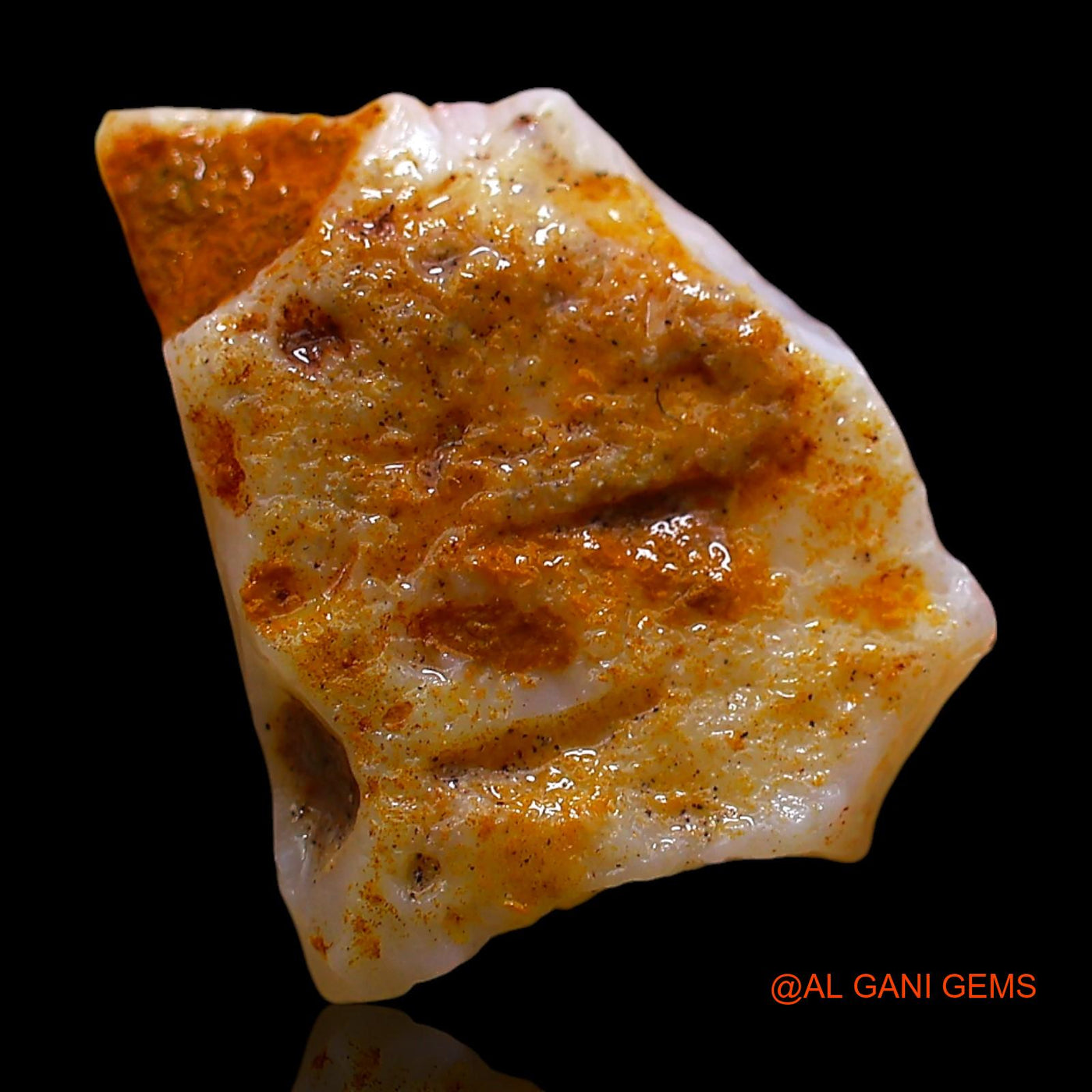 Natural Untreated Fire Opal Loose Gemstone Fancy Rough From Australia 4.00 Cts 18x12x4 mm RD-444