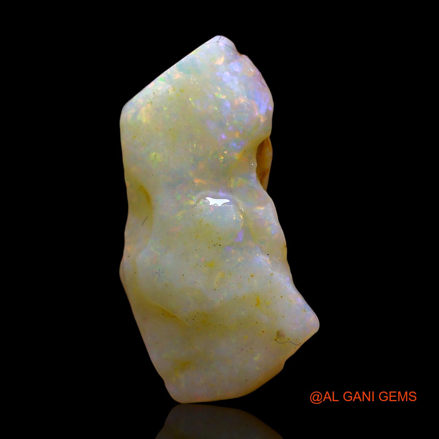 Natural Untreated Fire Opal Loose Gemstone Fancy Rough From Australia 4.00 Cts 19x10x4 mm RD-448