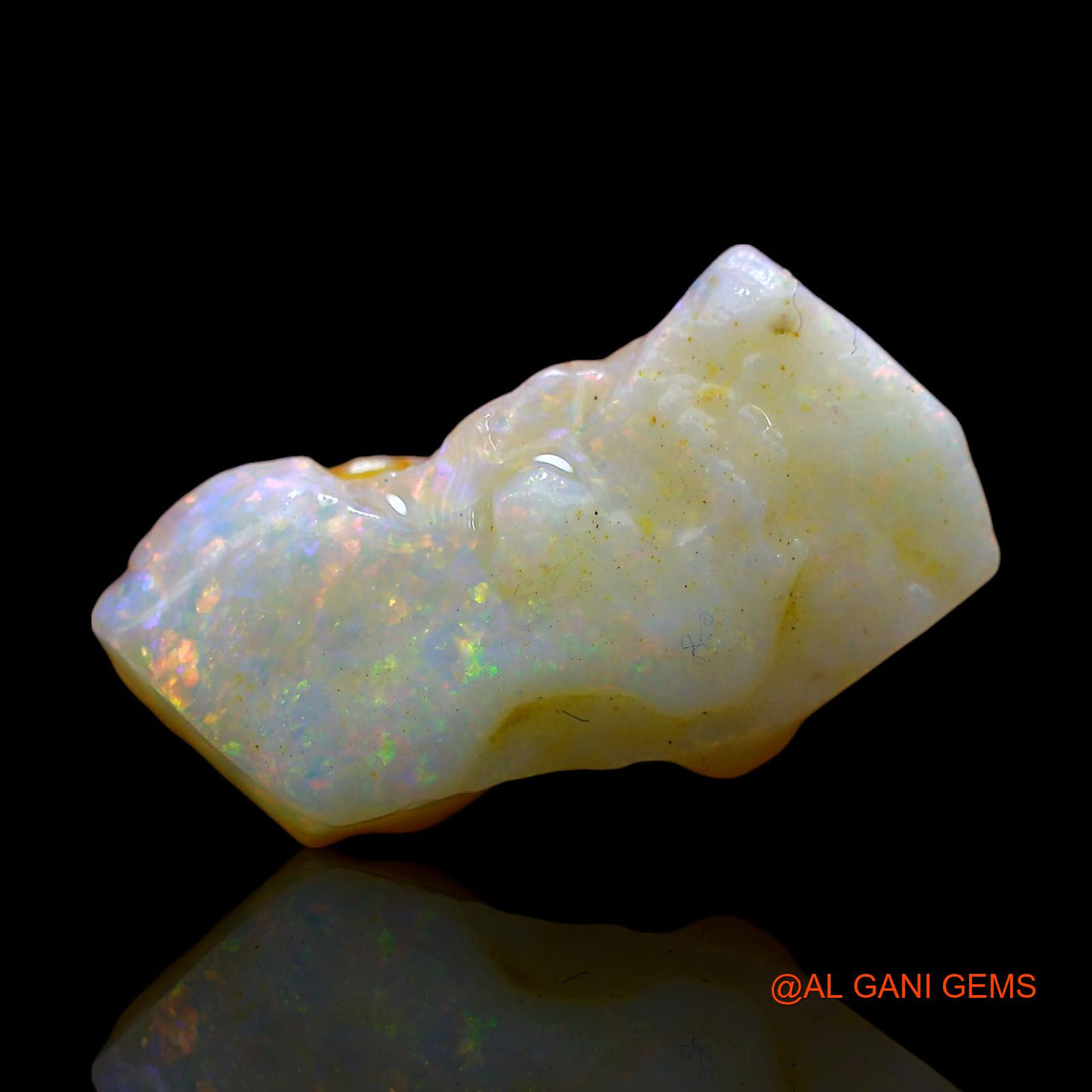 Natural Untreated Fire Opal Loose Gemstone Fancy Rough From Australia 4.00 Cts 19x10x4 mm RD-448
