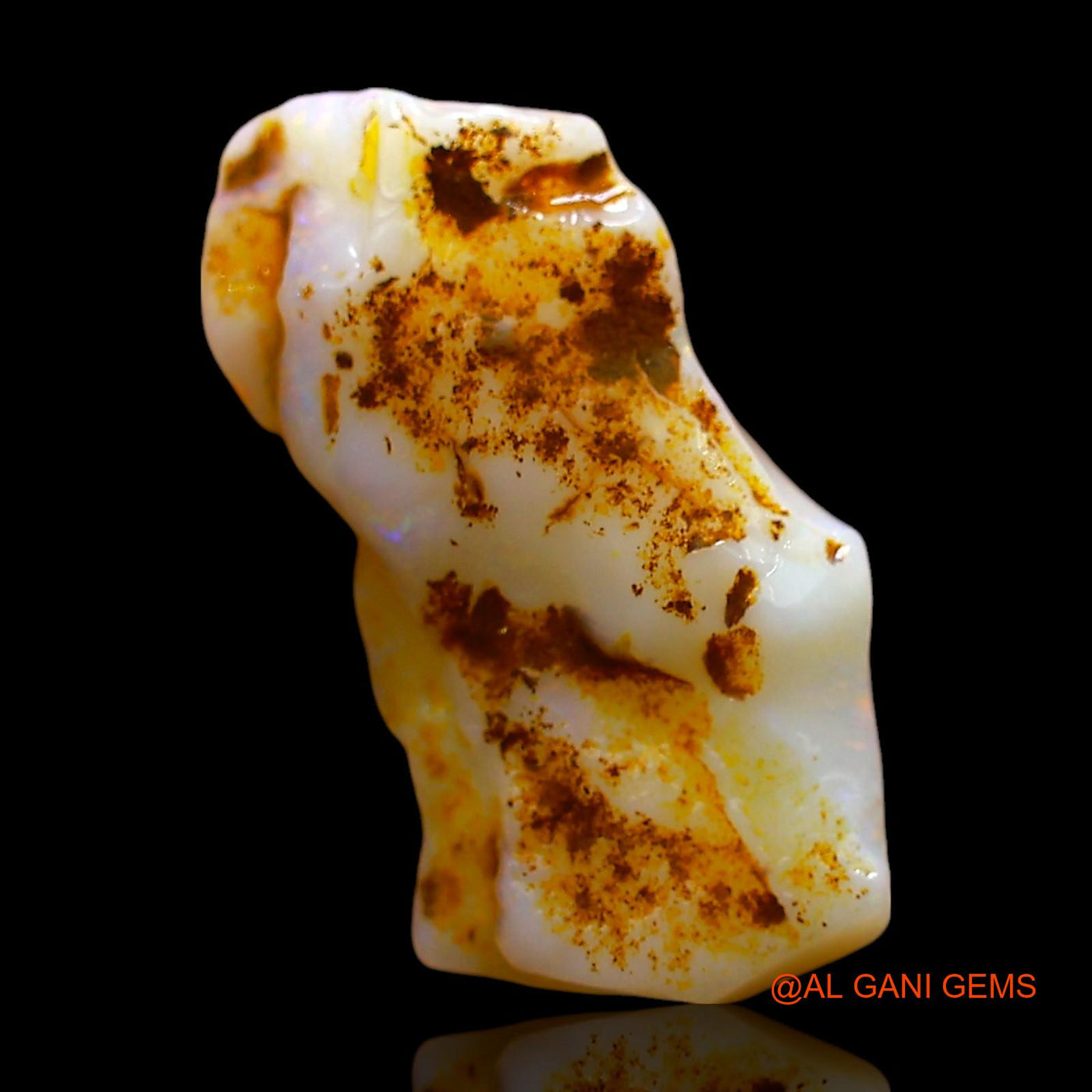 Natural Untreated Fire Opal Loose Gemstone Fancy Rough From Australia 4.00 Cts 19x10x4 mm RD-448