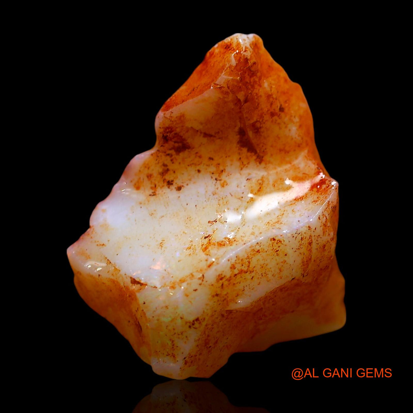 Natural Untreated Fire Opal Loose Gemstone Fancy Rough From Australia 7.00 Cts 16x14x8 mm RD-451
