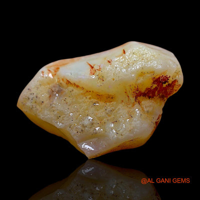 Natural Fire Opal Gemstone 6.00 Cts Loose Fancy Rough From Australia 18x12x5 mm RD-453