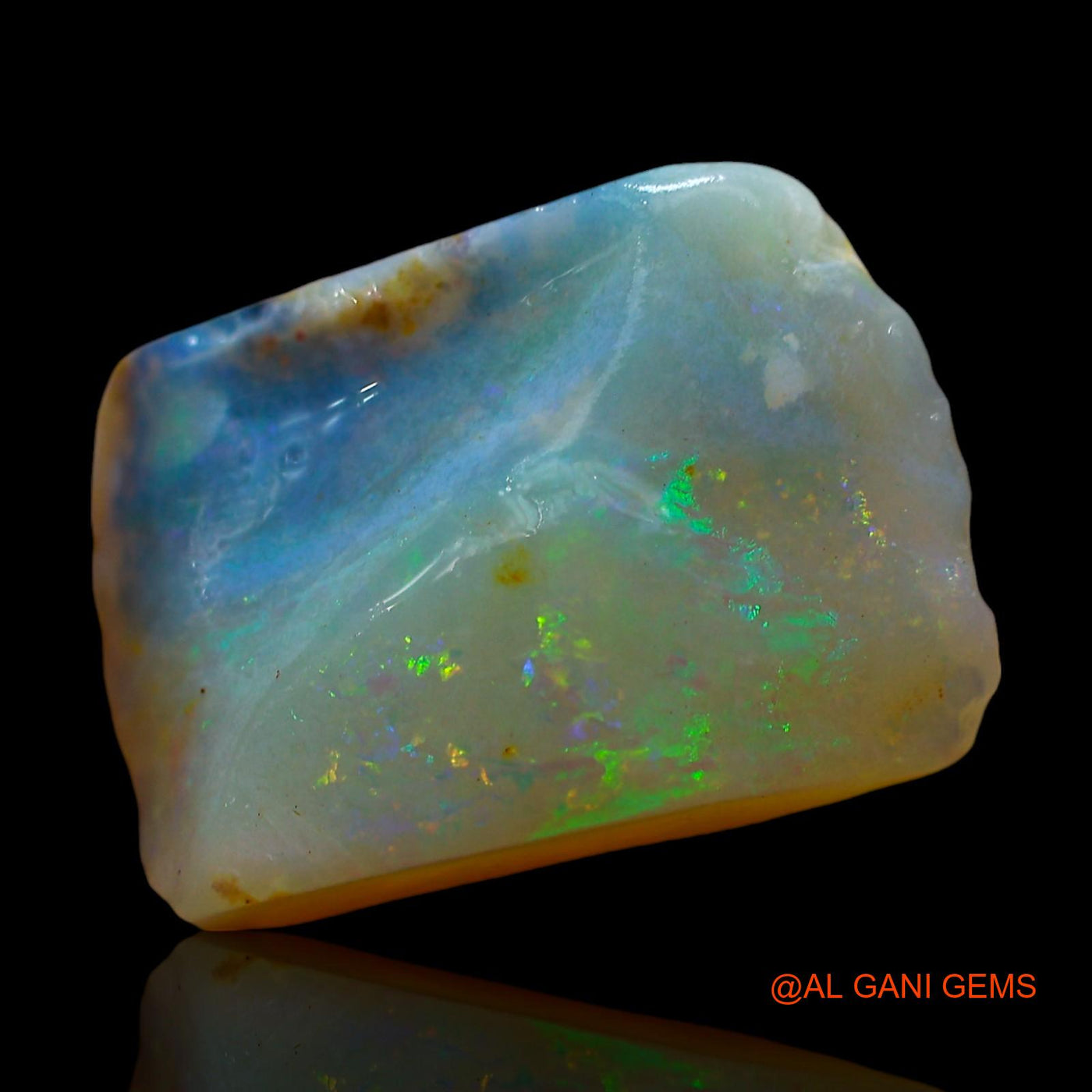 Natural Fire Opal Gemstone 6.00 Cts Loose Fancy Rough From Australia 13x11x5 mm RD-469