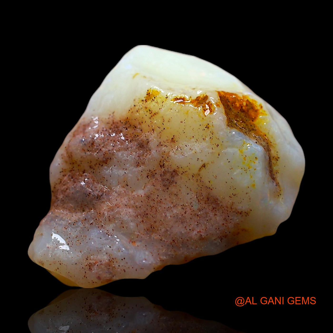 Natural Untreated Fire Opal Loose Gemstone Fancy Rough From Australia 7.00 Cts 16x13x8 mm RD-473