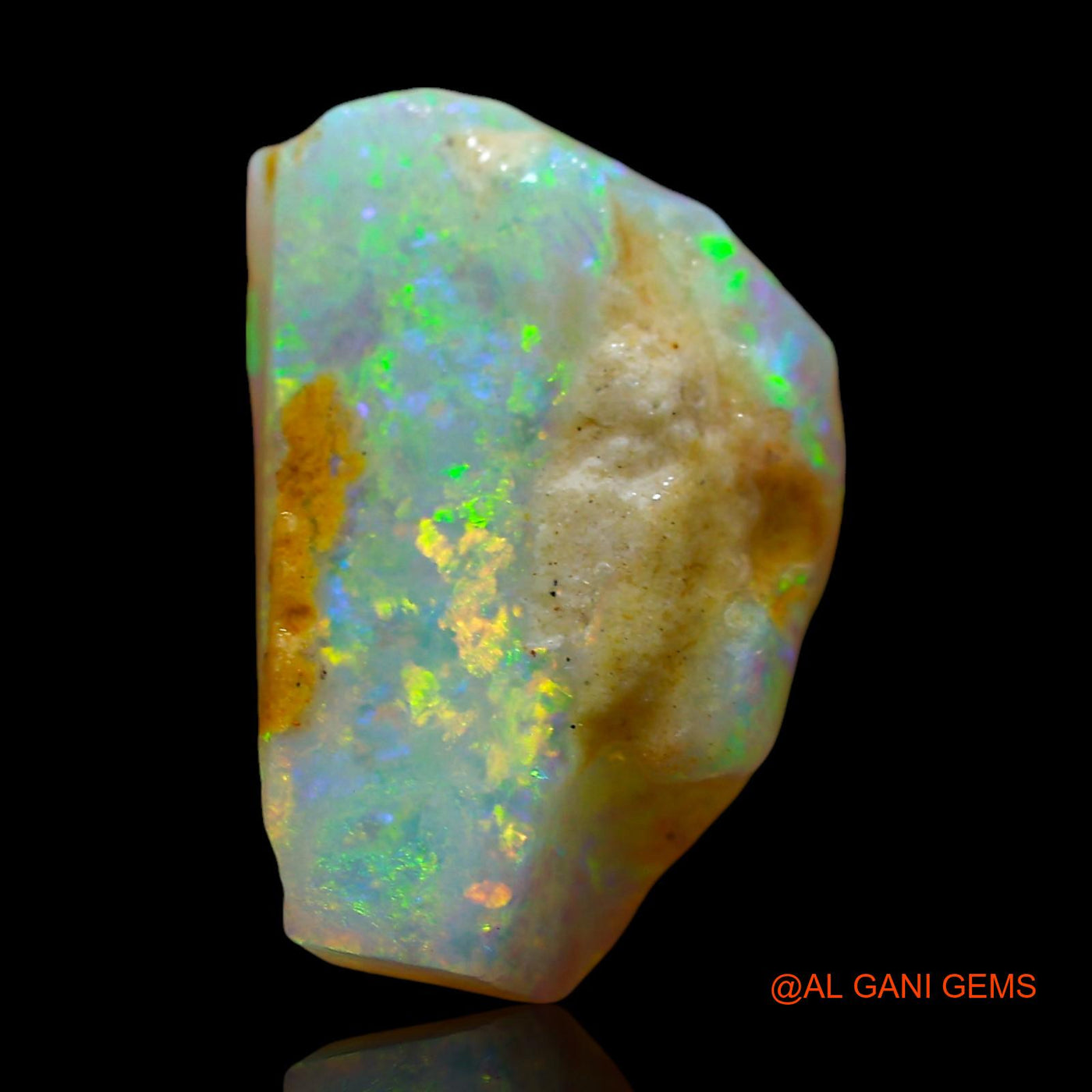 Natural Fire Opal Gemstone 3.00 Cts Loose Fancy Rough From Australia 14x9x4 mm RD-486