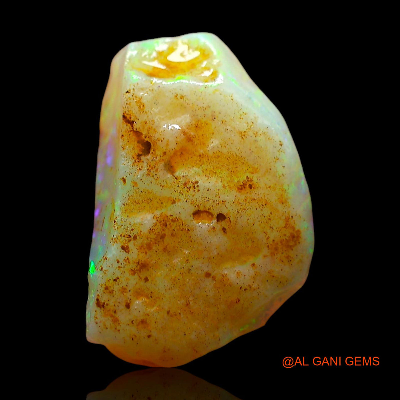 Natural Fire Opal Gemstone 3.00 Cts Loose Fancy Rough From Australia 14x9x4 mm RD-486