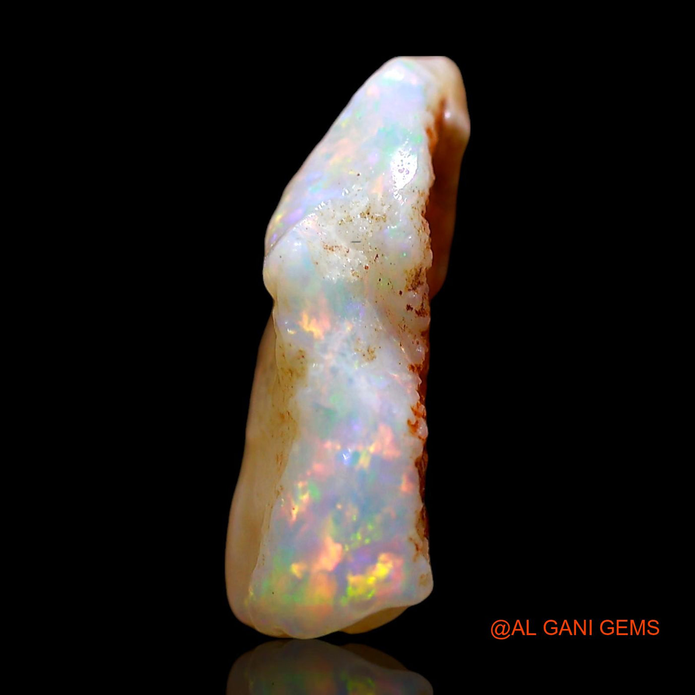 Natural Fire Opal Gemstone 3.00 Cts Loose Fancy Rough From Australia 14x12x4 mm RD-487