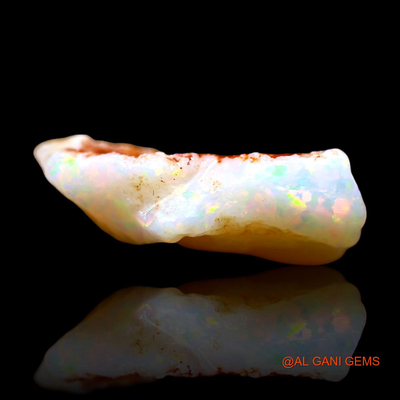 Natural Fire Opal Gemstone 3.00 Cts Loose Fancy Rough From Australia 14x12x4 mm RD-487