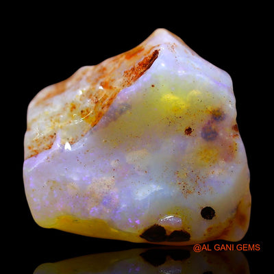 Natural Fire Opal Gemstone 4.00 Cts Loose Fancy Rough From Australia 13x12x4 mm RD-488