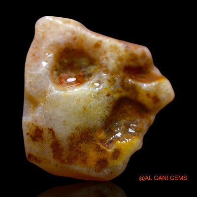 Natural Fire Opal Gemstone 4.00 Cts Loose Fancy Rough From Australia 13x12x4 mm RD-488