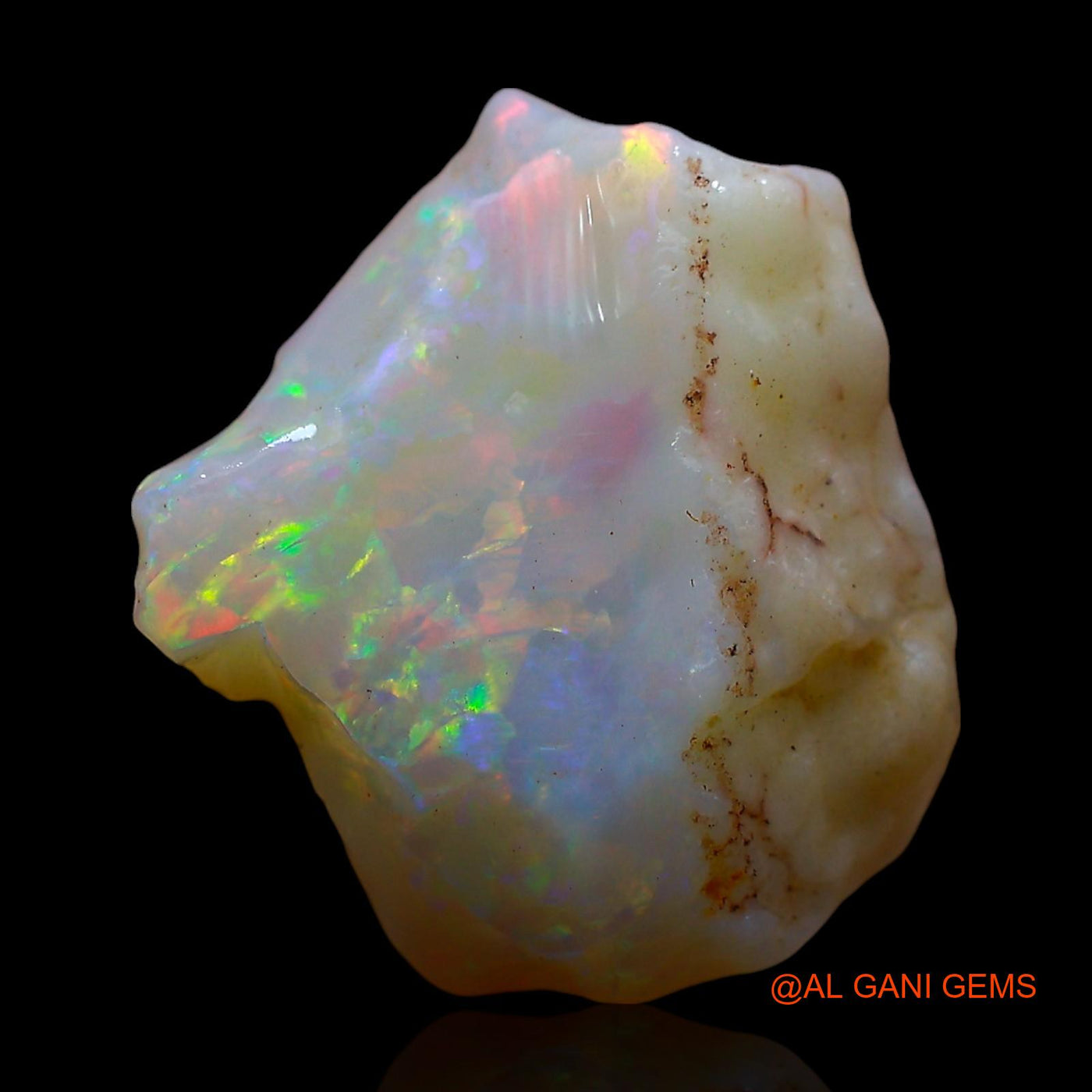 Natural Untreated Fire Opal Loose Gemstone Fancy Rough From Australia 5.00 Cts 15x13x5 mm RD-492