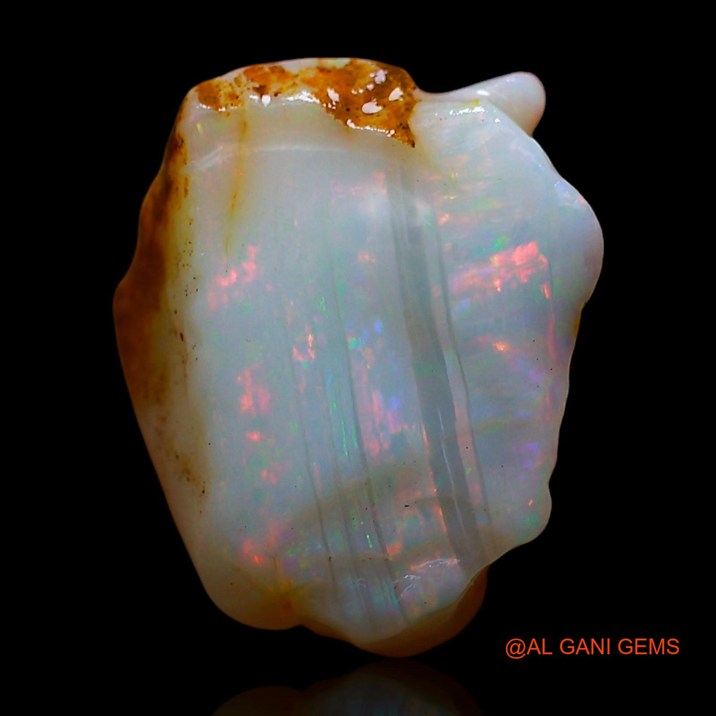 Natural Untreated Fire Opal Loose Gemstone Fancy Rough From Australia 7.00 Cts 13x11x8 mm RD-495