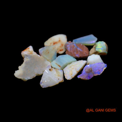 12 Pcs 29.00 Cts Natural Australian Fire Opal Loose Gemstone Fancy Rough Wholesale Lot 6X8 TO 15X18 MM RD-4