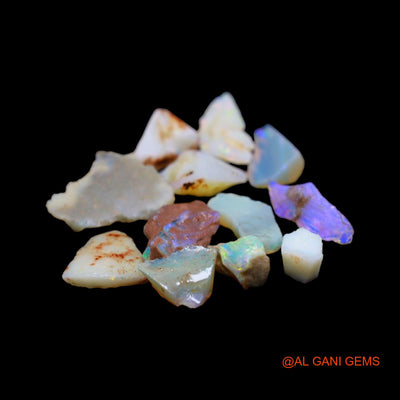 12 Pcs 29.00 Cts Natural Australian Fire Opal Loose Gemstone Fancy Rough Wholesale Lot 6X8 TO 15X18 MM RD-4