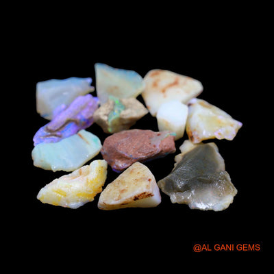 12 Pcs 29.00 Cts Natural Australian Fire Opal Loose Gemstone Fancy Rough Wholesale Lot 6X8 TO 15X18 MM RD-4