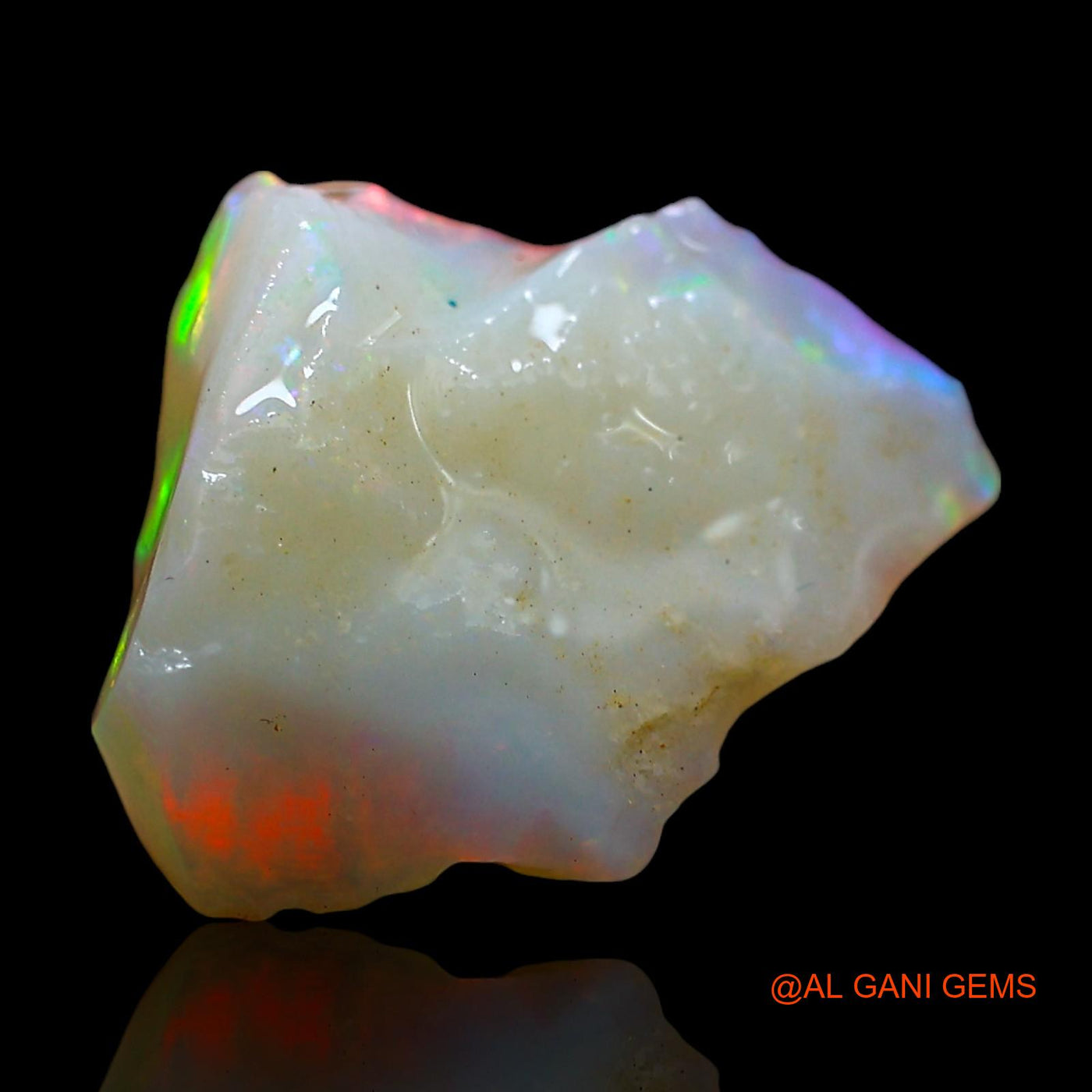 Natural Untreated Fire Opal Loose Gemstone Fancy Rough From Australia 4.00 Cts 14x12x5 mm RD-509