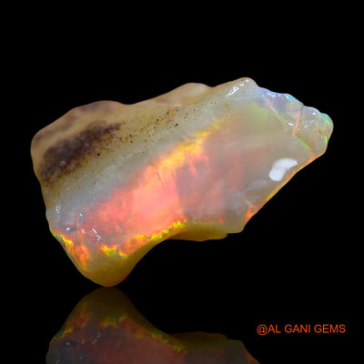 Natural Untreated Fire Opal Loose Gemstone Fancy Rough From Australia 4.00 Cts 14x12x5 mm RD-509