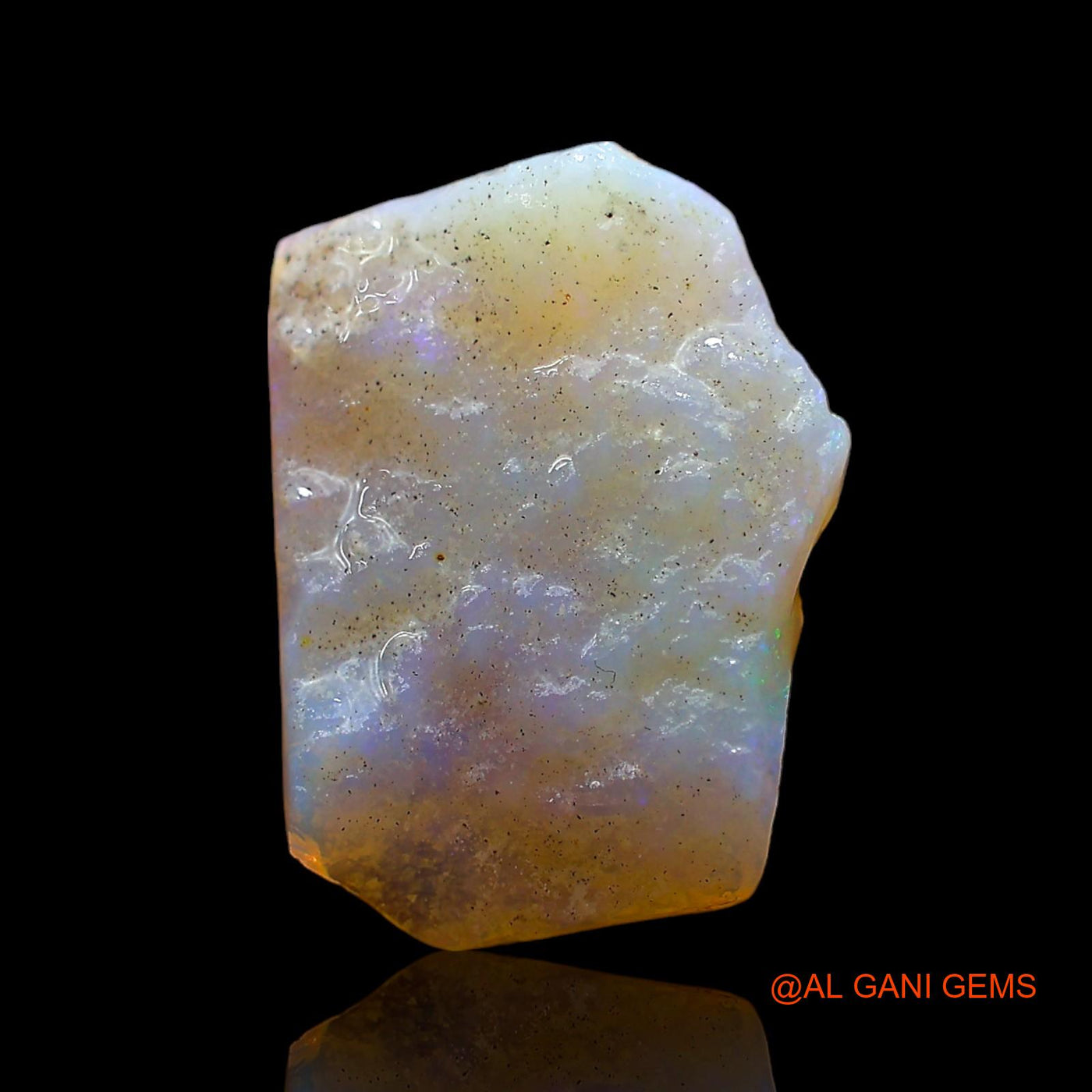 Natural Untreated Fire Opal Loose Gemstone Fancy Rough From Australia 4.00 Cts 16x12x3 mm RD-51