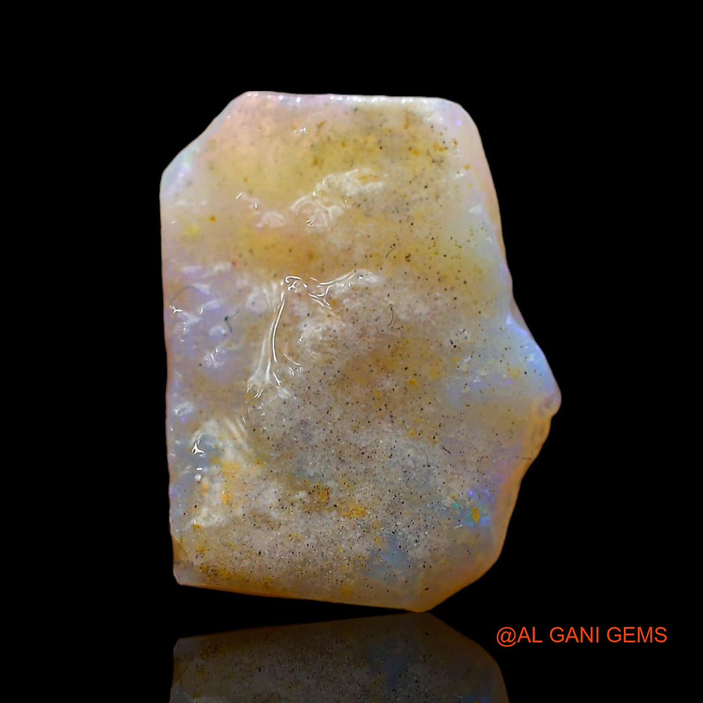 Natural Untreated Fire Opal Loose Gemstone Fancy Rough From Australia 4.00 Cts 16x12x3 mm RD-51