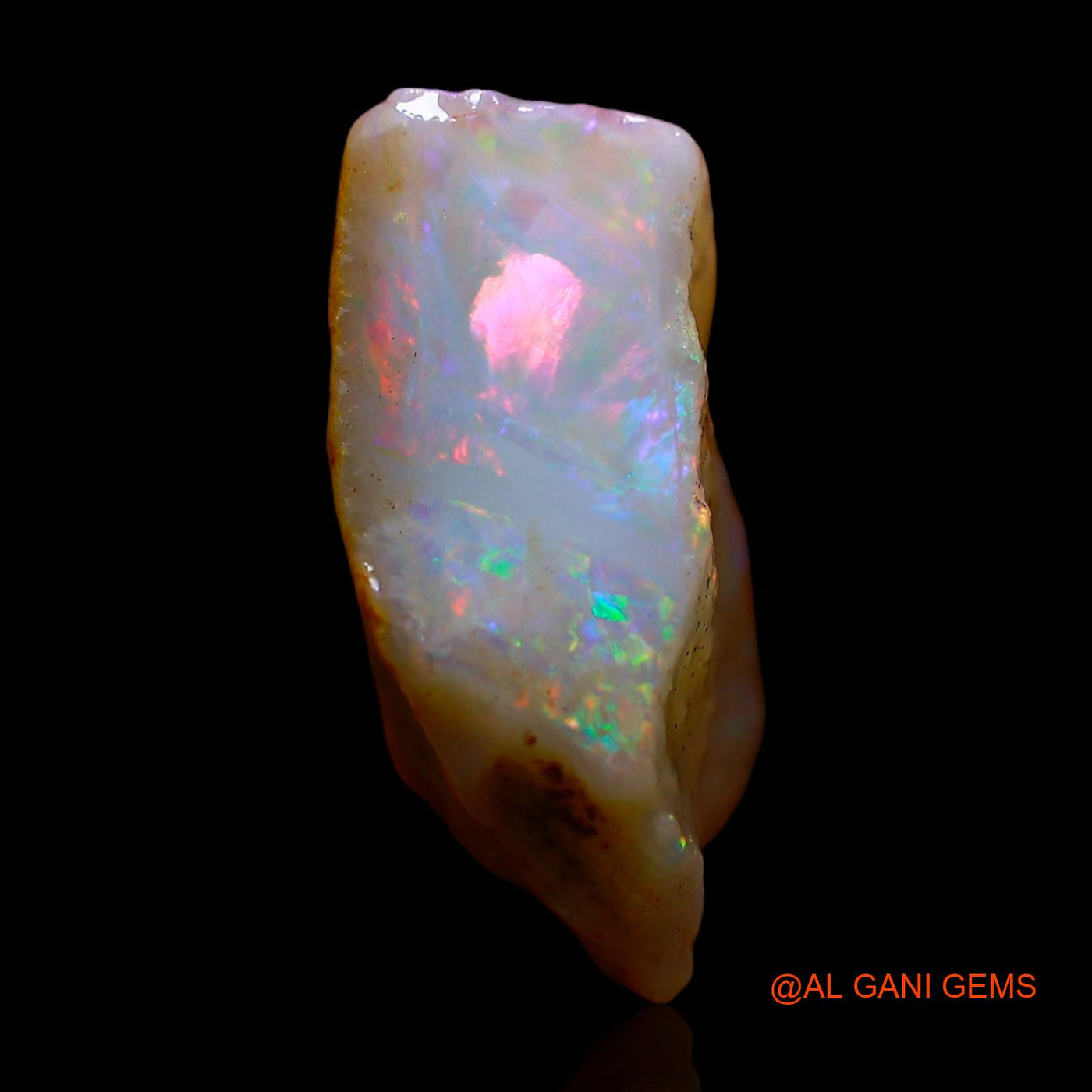 Natural Fire Opal Gemstone 5.00 Cts Loose Fancy Rough From Australia 15x11x6 mm RD-522