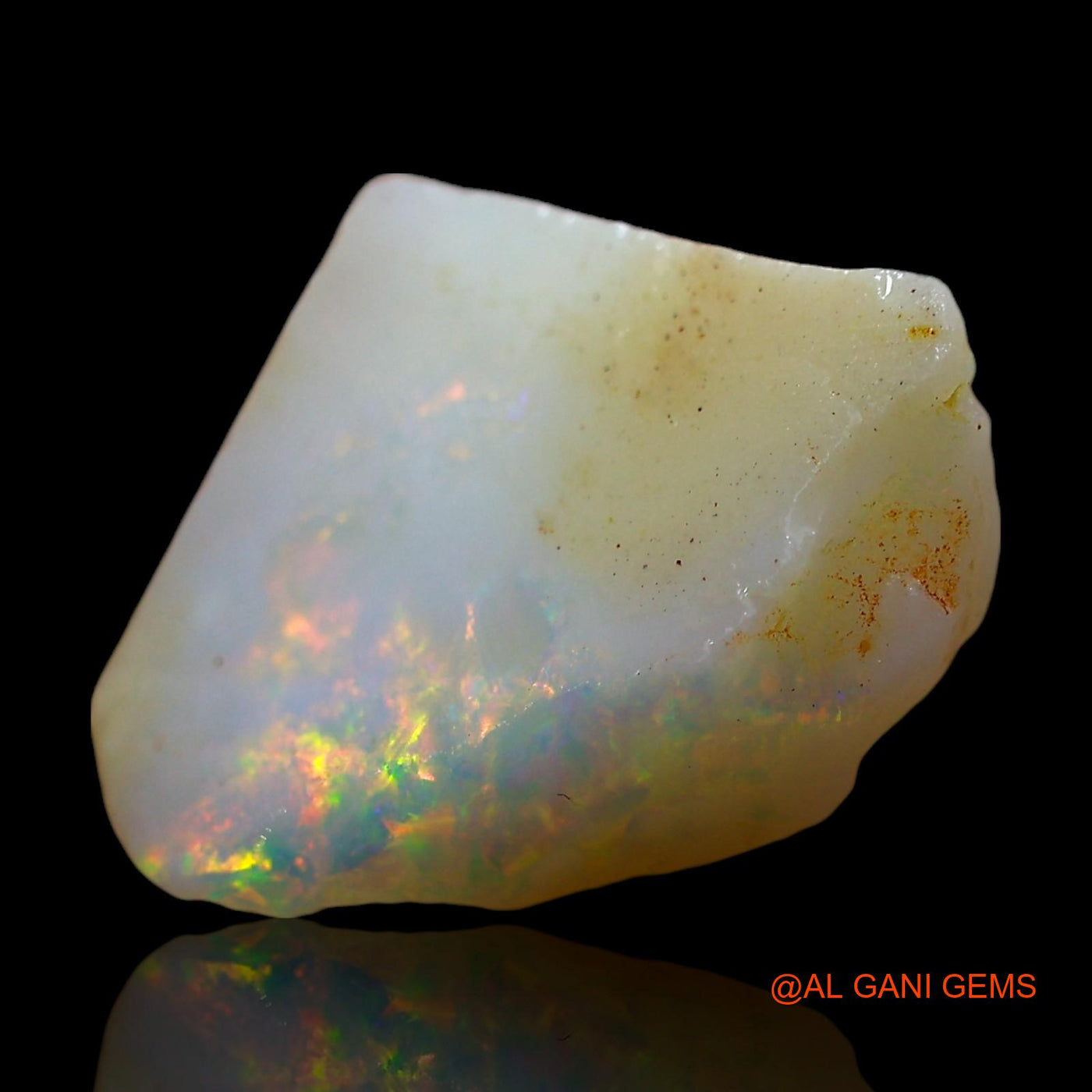Natural Untreated Fire Opal Loose Gemstone Fancy Rough From Australia 4.00 Cts 15x11x5 mm RD-540