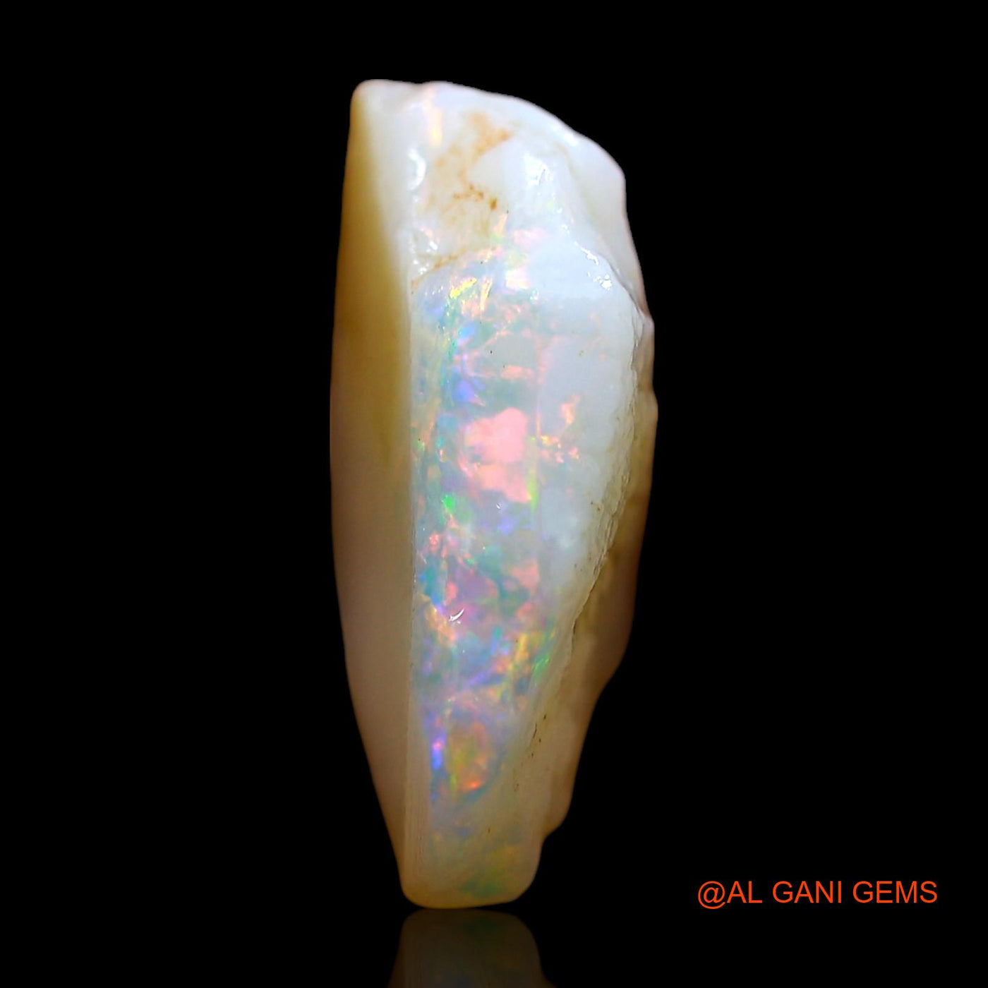 Natural Untreated Fire Opal Loose Gemstone Fancy Rough From Australia 4.00 Cts 15x11x5 mm RD-540