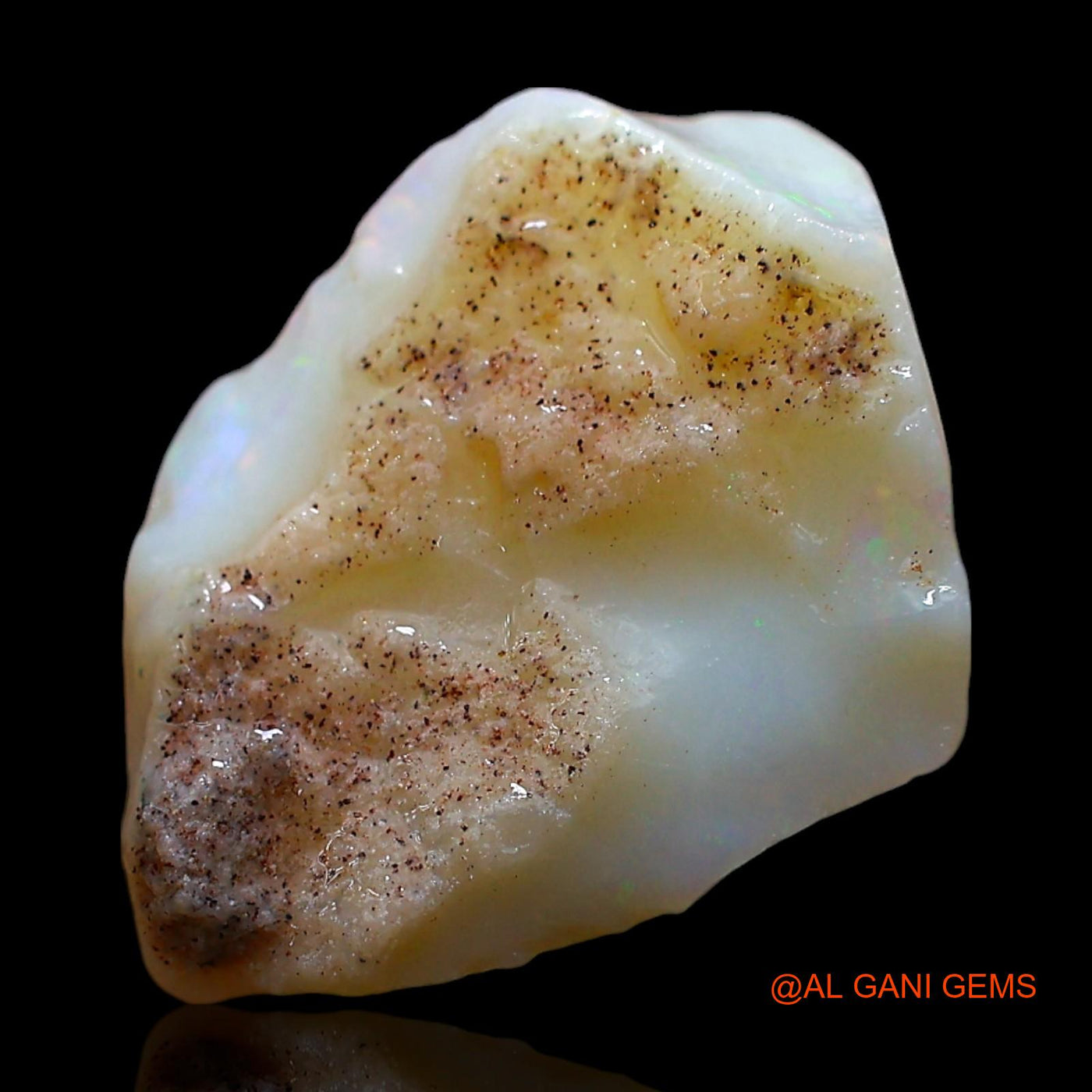 Natural Untreated Fire Opal Loose Gemstone Fancy Rough From Australia 5.00 Cts 14x11x8 mm RD-544