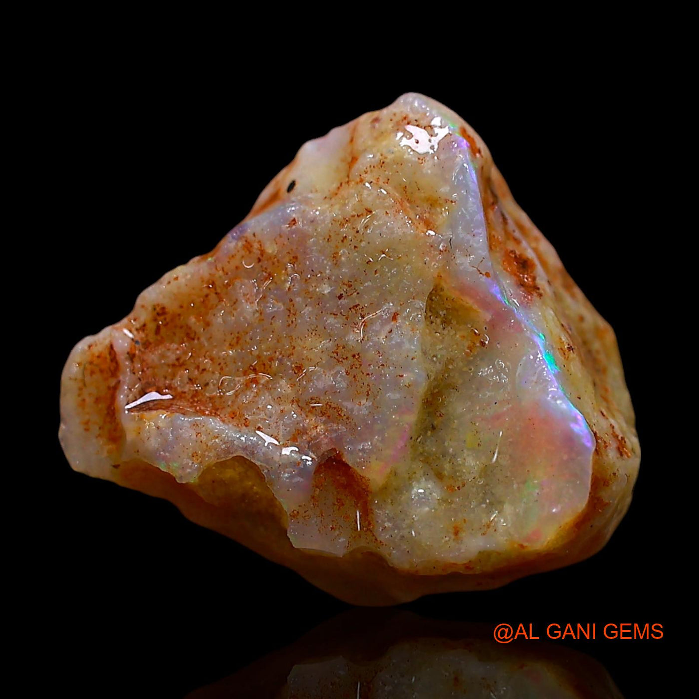 4.00 Cts Natural Australian Fire Opal Loose Gemstone Fancy Rough 14x12x6 mm RD-547