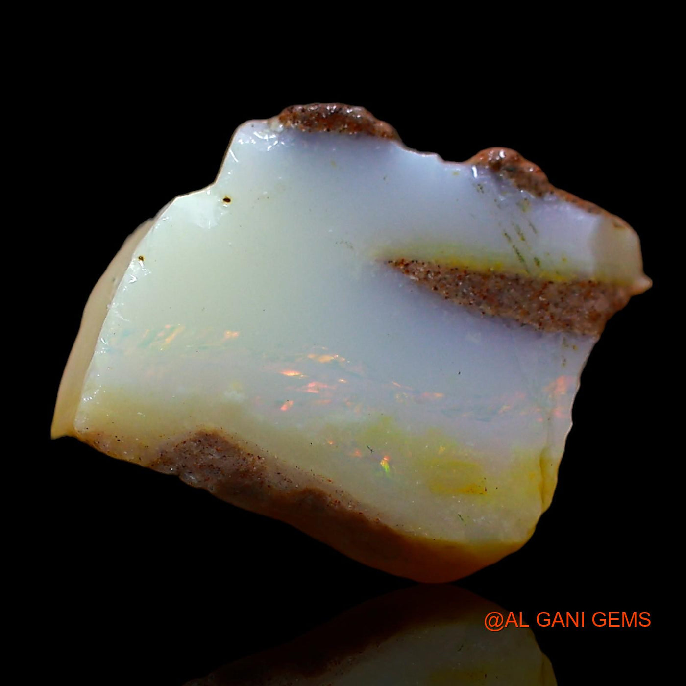 Natural Untreated Fire Opal Loose Gemstone Fancy Rough From Australia 6.00 Cts 14x10x7 mm RD-54