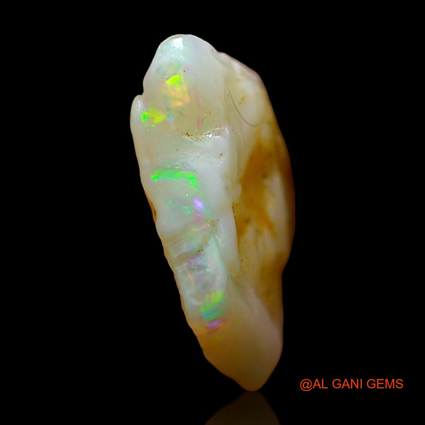 Natural Untreated Fire Opal Loose Gemstone Fancy Rough From Australia 4.00 Cts 14x12x4 mm RD-550