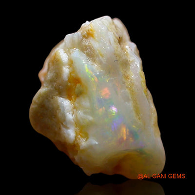 Natural Fire Opal Gemstone 6.00 Cts Loose Fancy Rough From Australia 12x12x9 mm RD-569