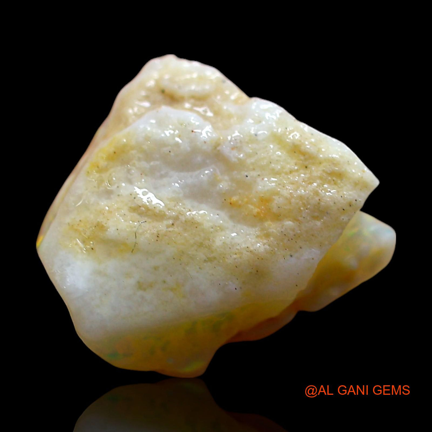 Natural Fire Opal Gemstone 6.00 Cts Loose Fancy Rough From Australia 12x12x9 mm RD-569
