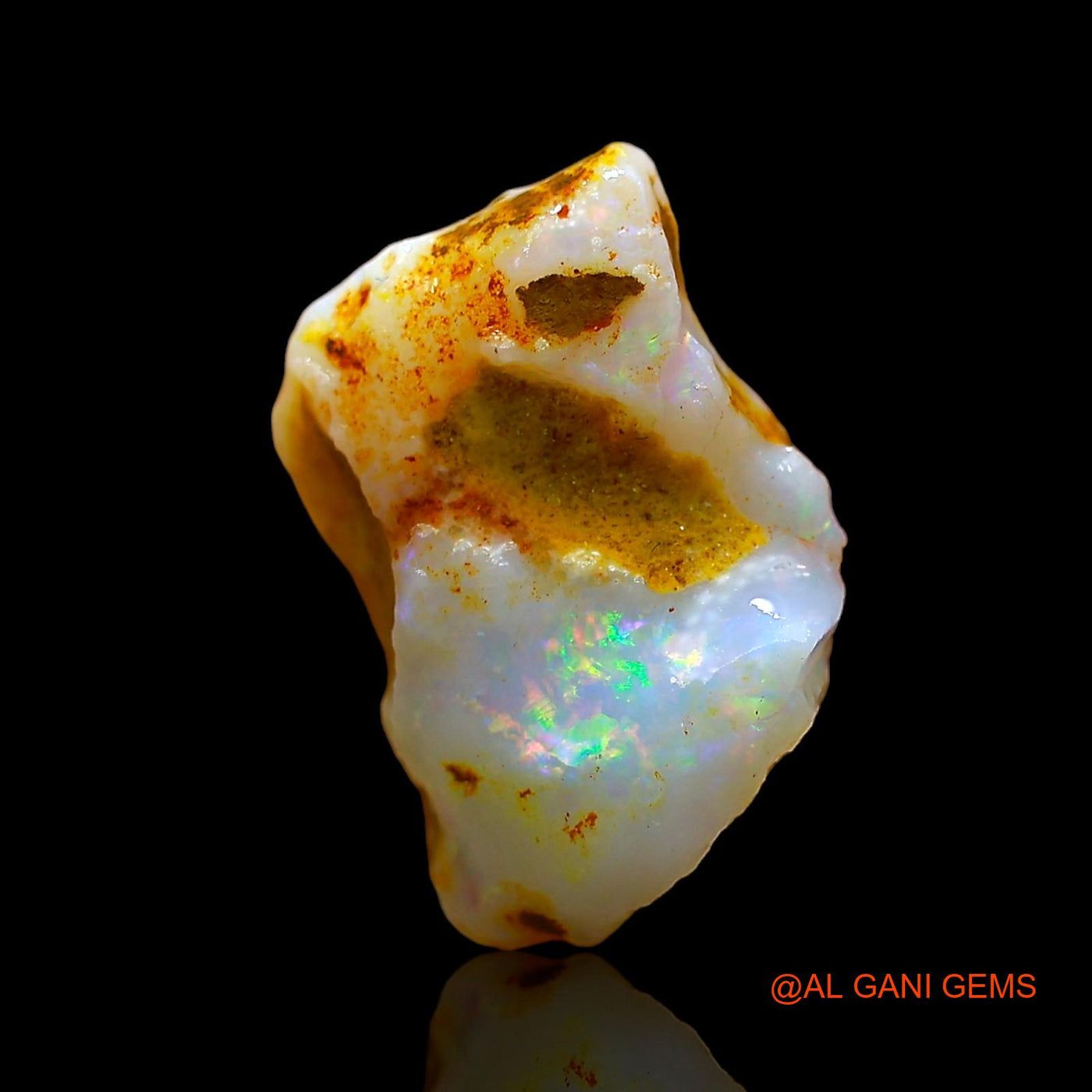 Natural Fire Opal Gemstone 4.00 Cts Loose Fancy Rough From Australia 14x10x5 mm RD-59