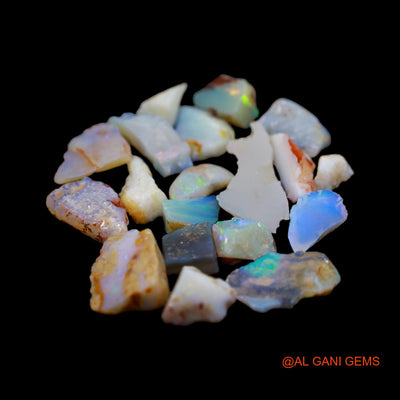 19 Pcs 43.00 Cts Natural Australian Fire Opal Loose Gemstone Fancy Rough Wholesale Lot 4X8 TO 11X24 MM RD-5