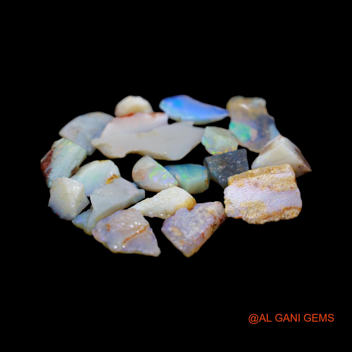 19 Pcs 43.00 Cts Natural Australian Fire Opal Loose Gemstone Fancy Rough Wholesale Lot 4X8 TO 11X24 MM RD-5