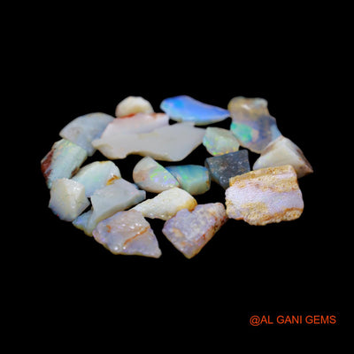 19 Pcs 43.00 Cts Natural Australian Fire Opal Loose Gemstone Fancy Rough Wholesale Lot 4X8 TO 11X24 MM RD-5