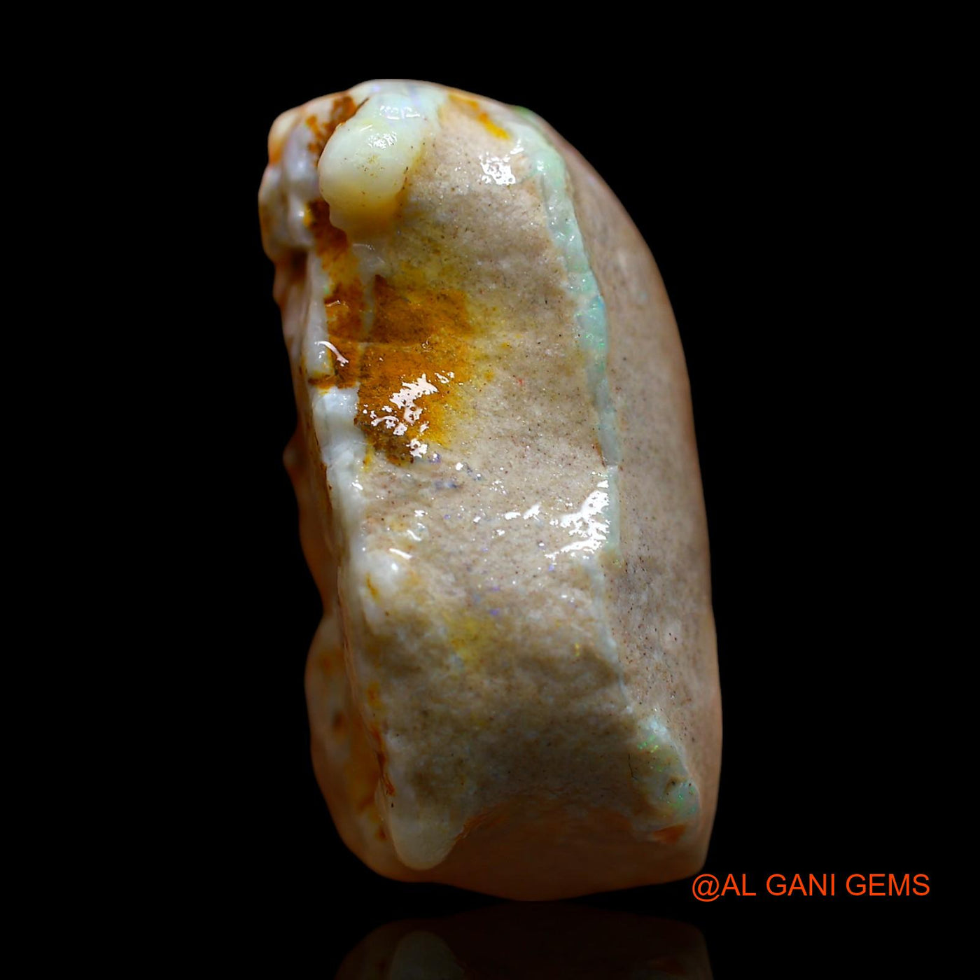Natural Untreated Fire Opal Loose Gemstone Fancy Rough From Australia 61.00 Cts 30x26x16 mm RD-605