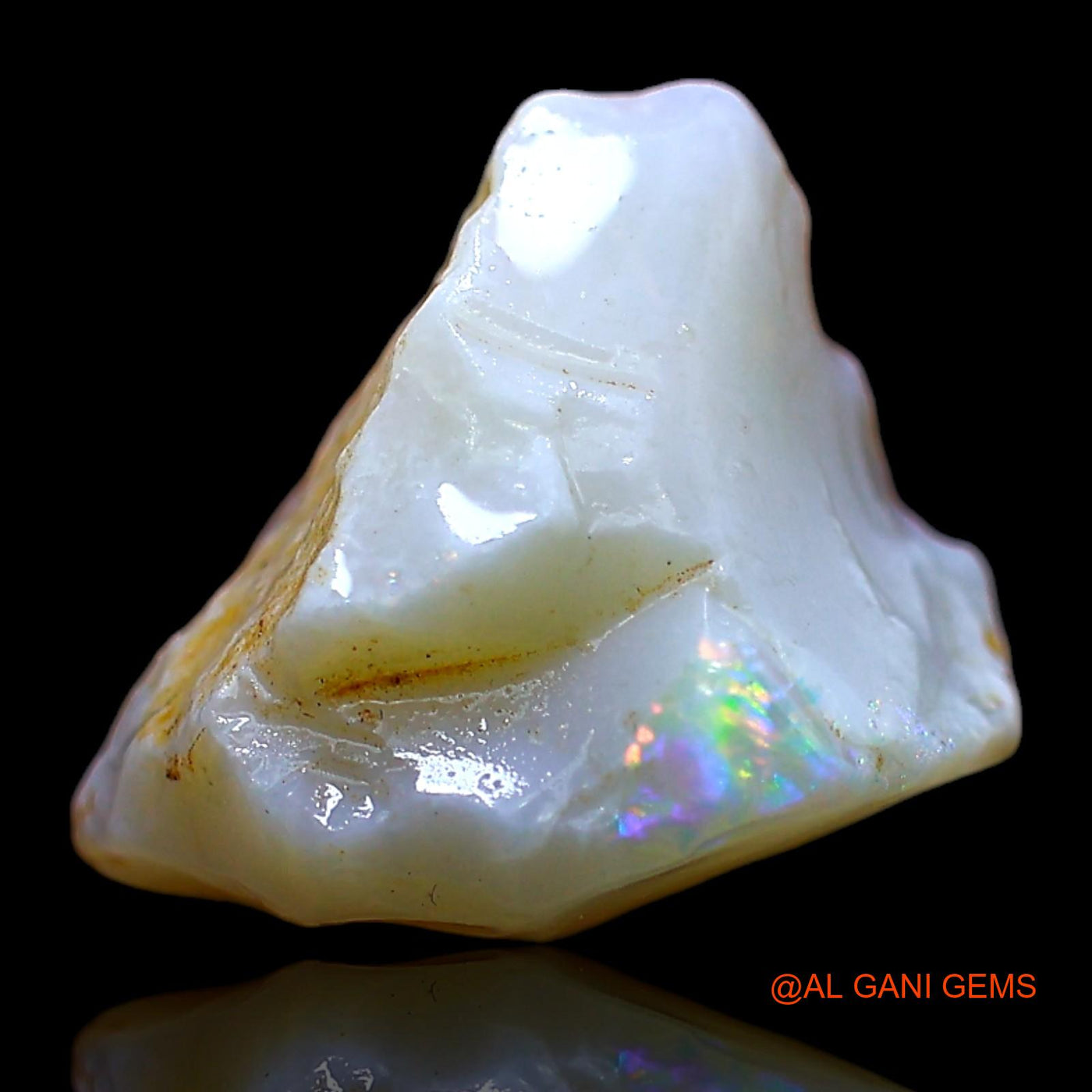 Natural Fire Opal Gemstone 5.00 Cts Loose Fancy Rough From Australia 14x11x9 mm RD-60