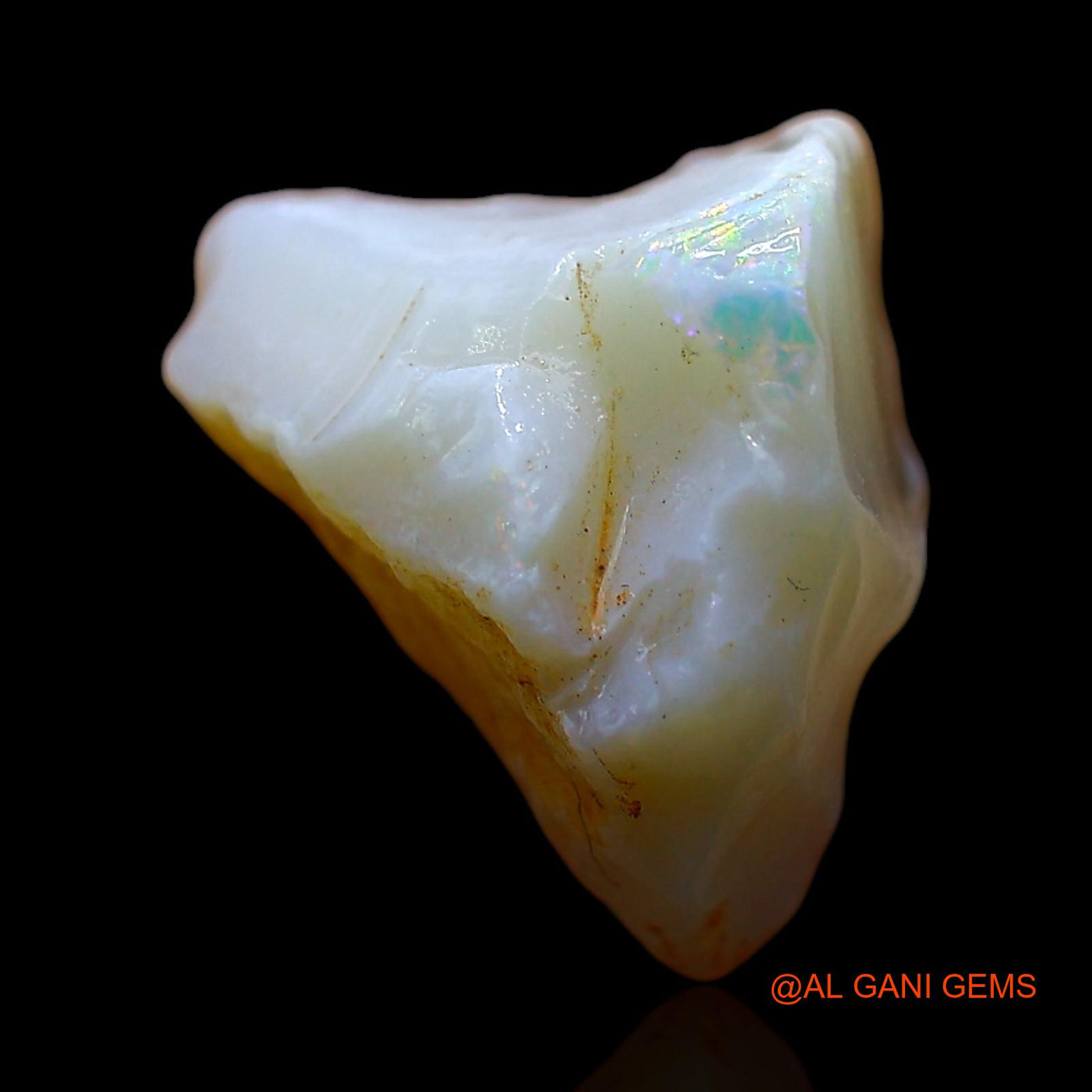 Natural Fire Opal Gemstone 5.00 Cts Loose Fancy Rough From Australia 14x11x9 mm RD-60