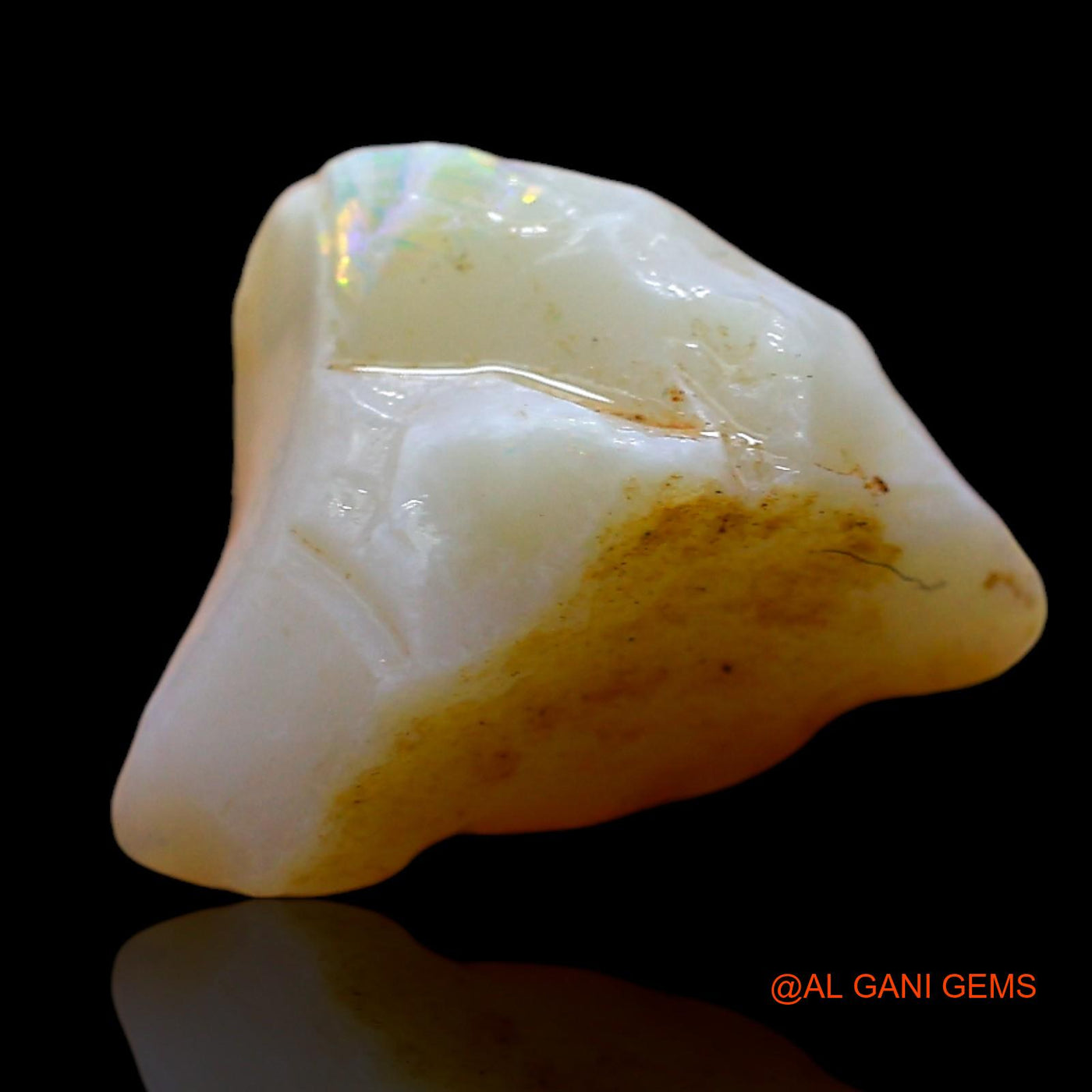 Natural Fire Opal Gemstone 5.00 Cts Loose Fancy Rough From Australia 14x11x9 mm RD-60