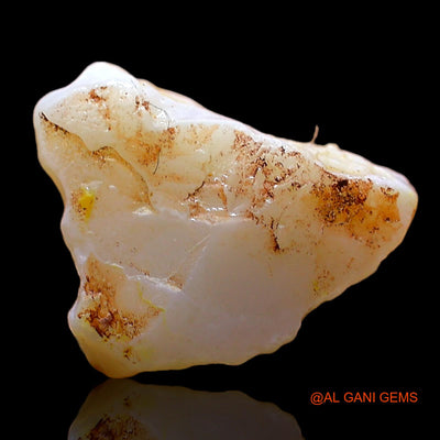 Natural Fire Opal Gemstone 5.00 Cts Loose Fancy Rough From Australia 14x11x9 mm RD-60