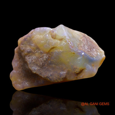 Natural Untreated Fire Opal Loose Gemstone Fancy Rough From Australia 21.00 Cts 29x17x8 mm RD-624