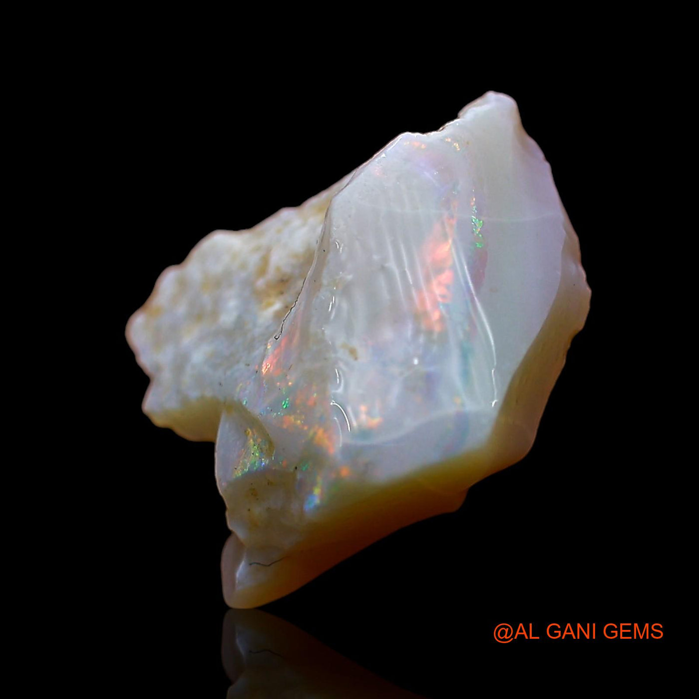 Natural Untreated Fire Opal Loose Gemstone Fancy Rough From Australia 4.00 Cts 12x10x5 mm RD-63