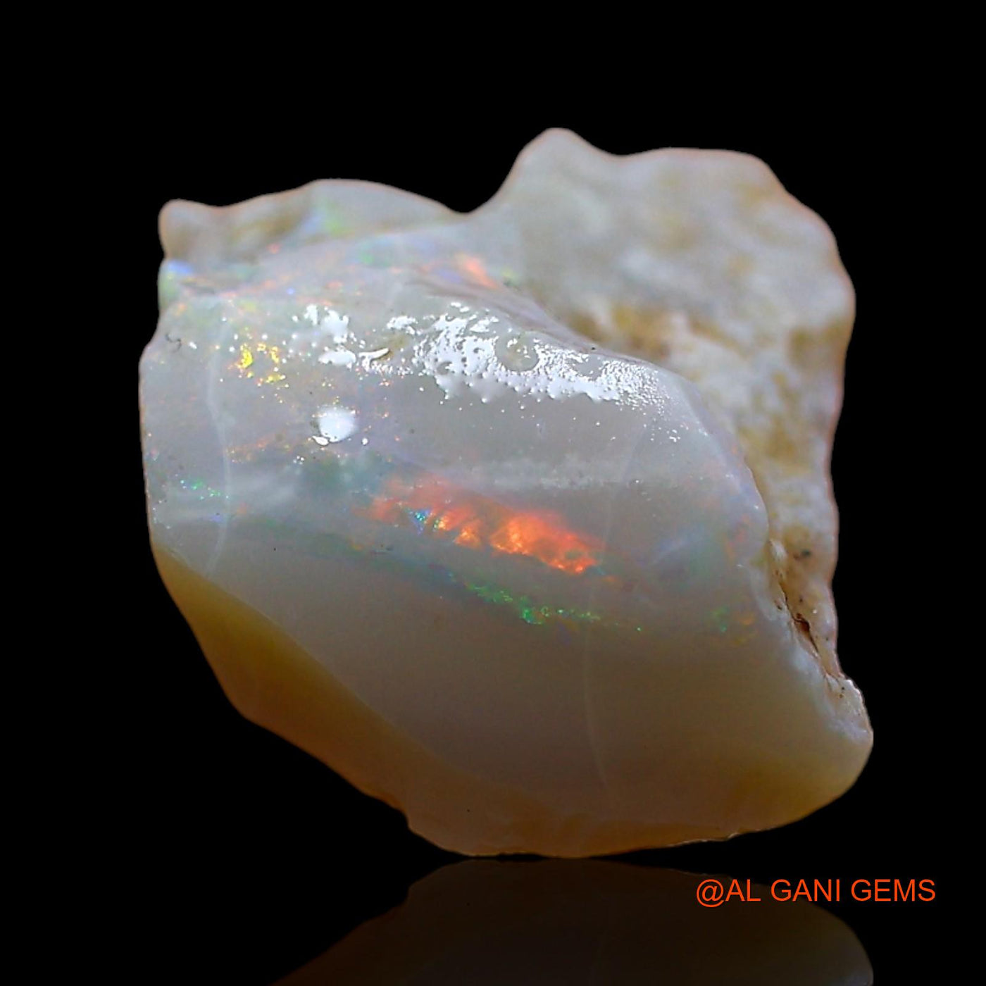 Natural Untreated Fire Opal Loose Gemstone Fancy Rough From Australia 4.00 Cts 12x10x5 mm RD-63