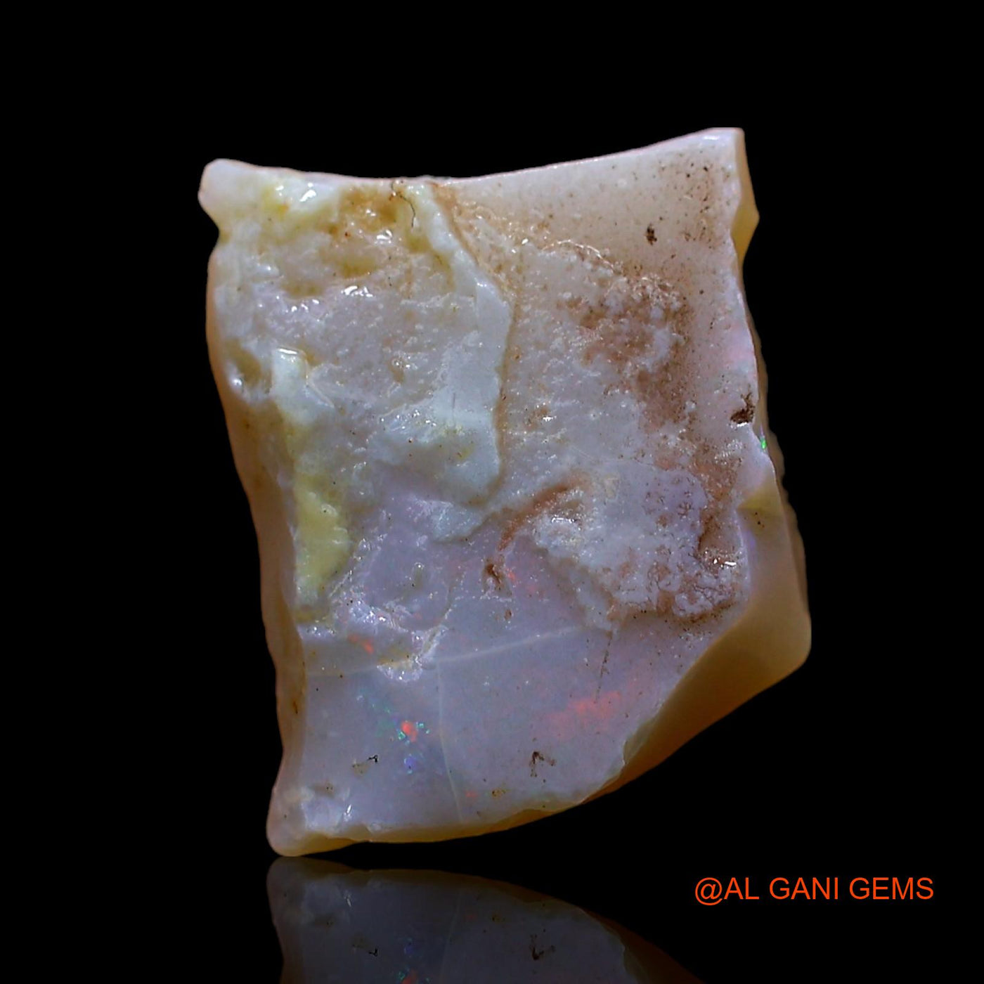 Natural Untreated Fire Opal Loose Gemstone Fancy Rough From Australia 4.00 Cts 12x10x5 mm RD-63