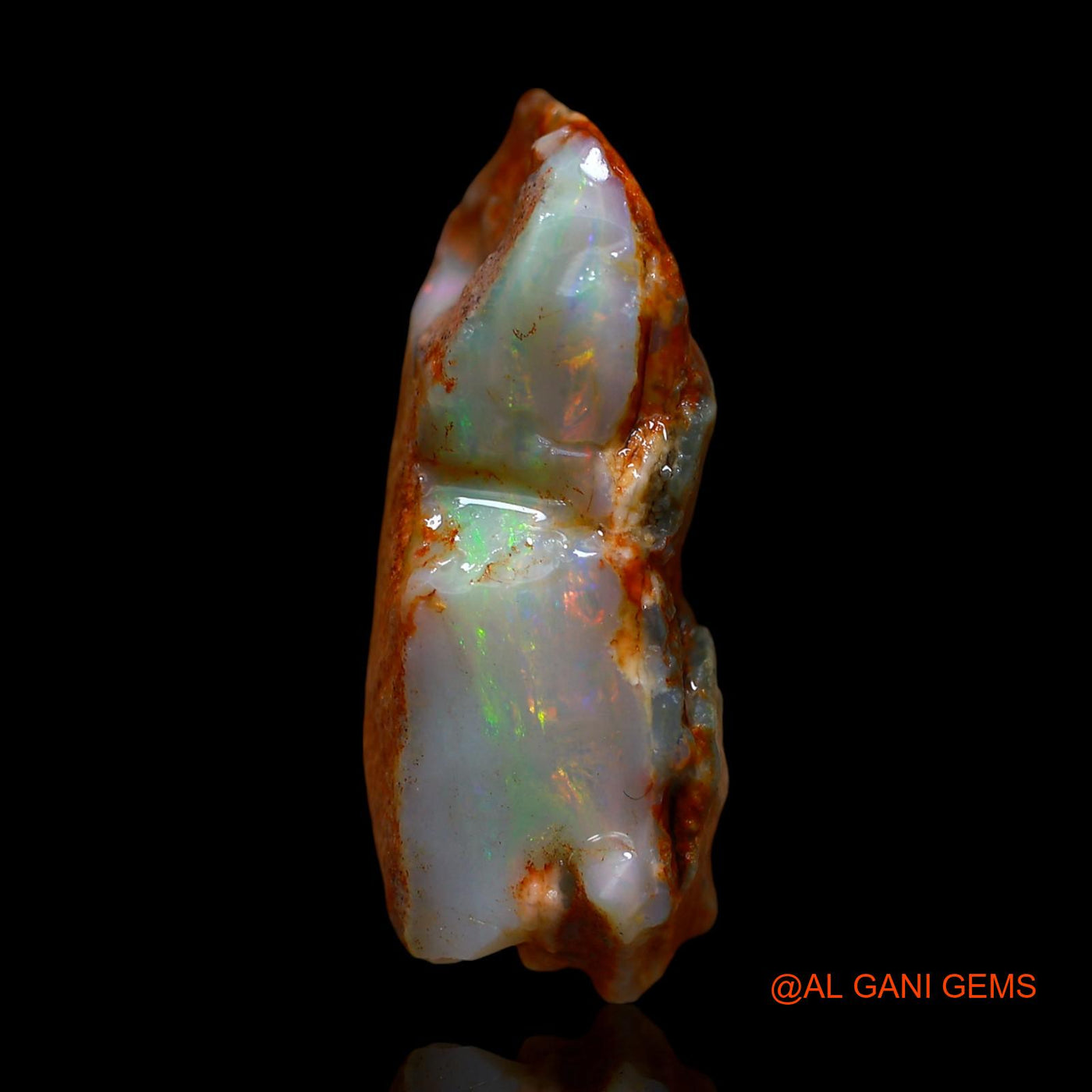 Natural Fire Opal Gemstone 20.00 Cts Loose Fancy Rough From Australia 29x13x11 mm RD-641