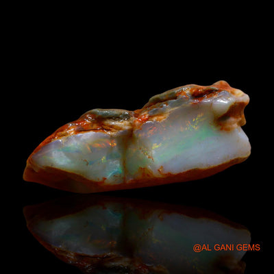 Natural Fire Opal Gemstone 20.00 Cts Loose Fancy Rough From Australia 29x13x11 mm RD-641
