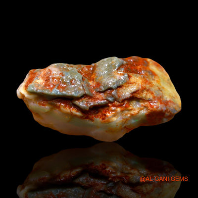 Natural Fire Opal Gemstone 20.00 Cts Loose Fancy Rough From Australia 29x13x11 mm RD-641