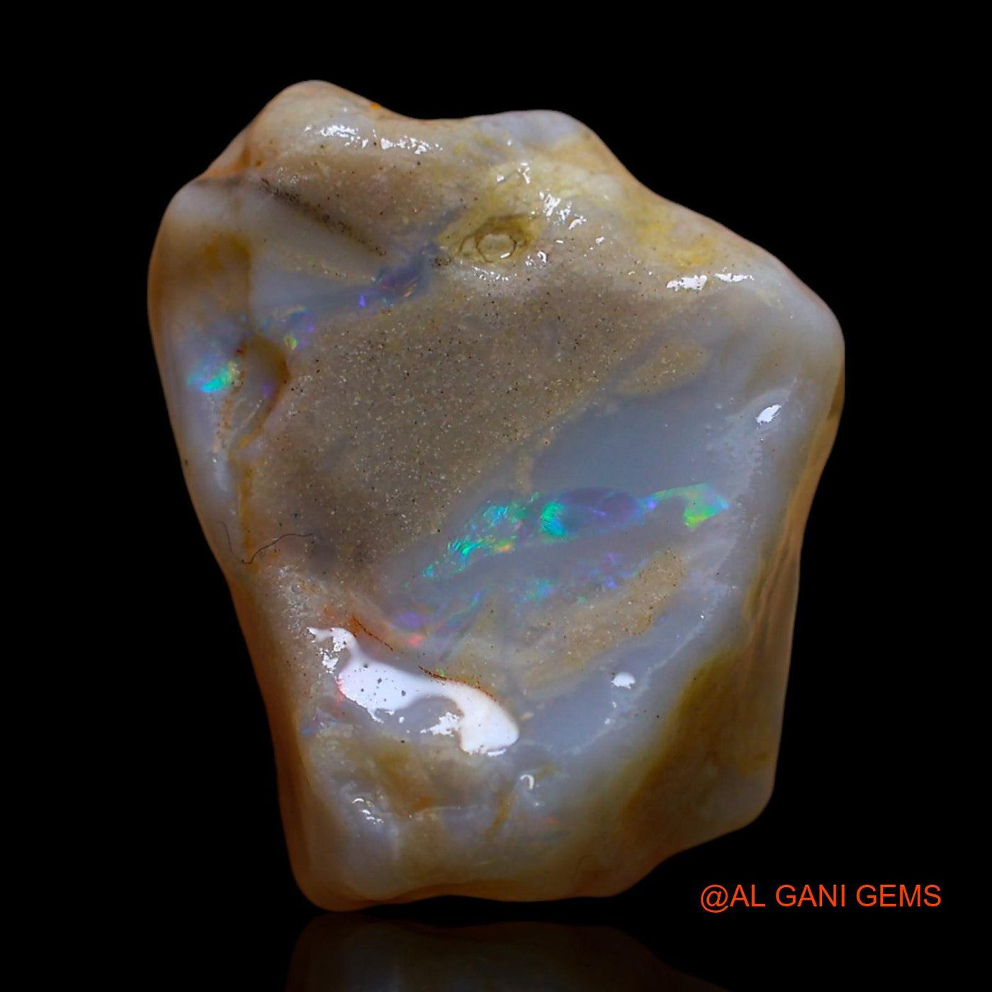 Natural Fire Opal Gemstone 30.00 Cts Loose Fancy Rough From Australia 22x19x13 mm RD-645